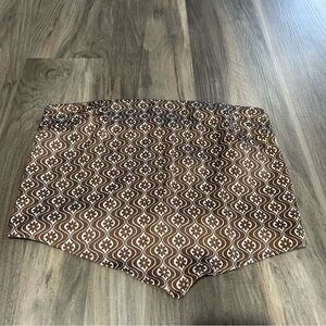 Hollister brown printed strapless top